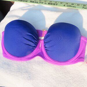 Victoria's Secret Swim Strapless Bikini Top Size 36C (New without tags) Blue